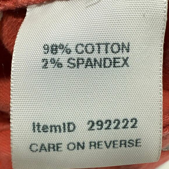 L.L. Bean Women's XS Orange Denim Jean Jacket Button Front Classic Fit - Picture 7 of 10